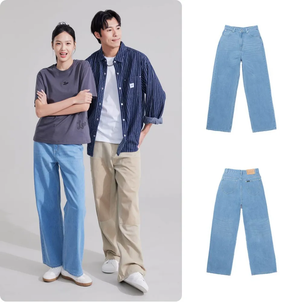 【Lee】女裝 牛仔褲 / 428 高腰舒適直筒 淺藍洗水 / LB617064893