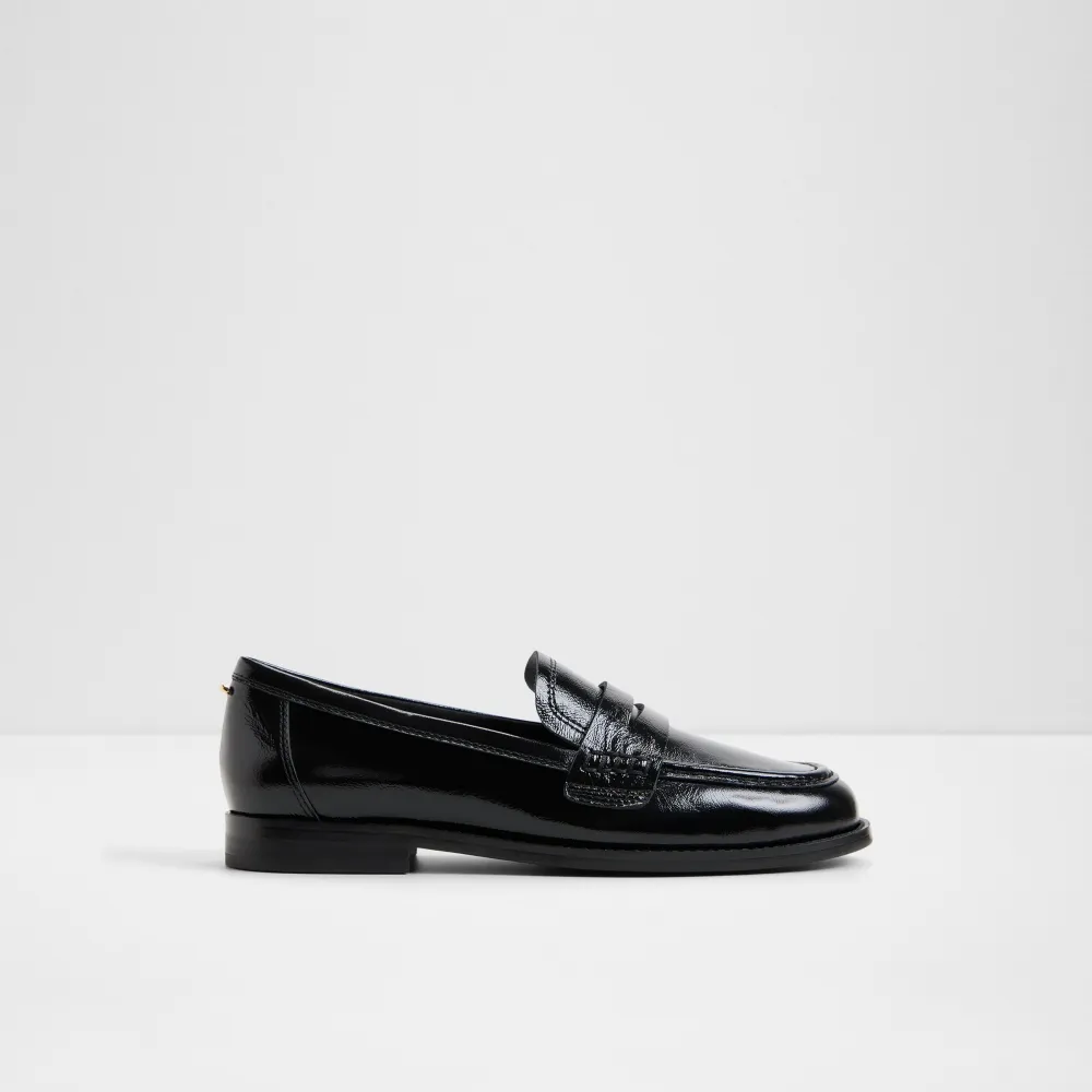 【ALDO】GENOA-簡約俐落真皮樂福鞋-女鞋(黑色)