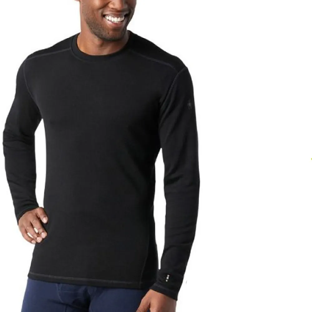 【SmartWool】男 Thermal 重磅控溫抗臭美麗諾羊毛長袖圓領排汗衣.吸濕排汗衣_SW016350-001 黑色