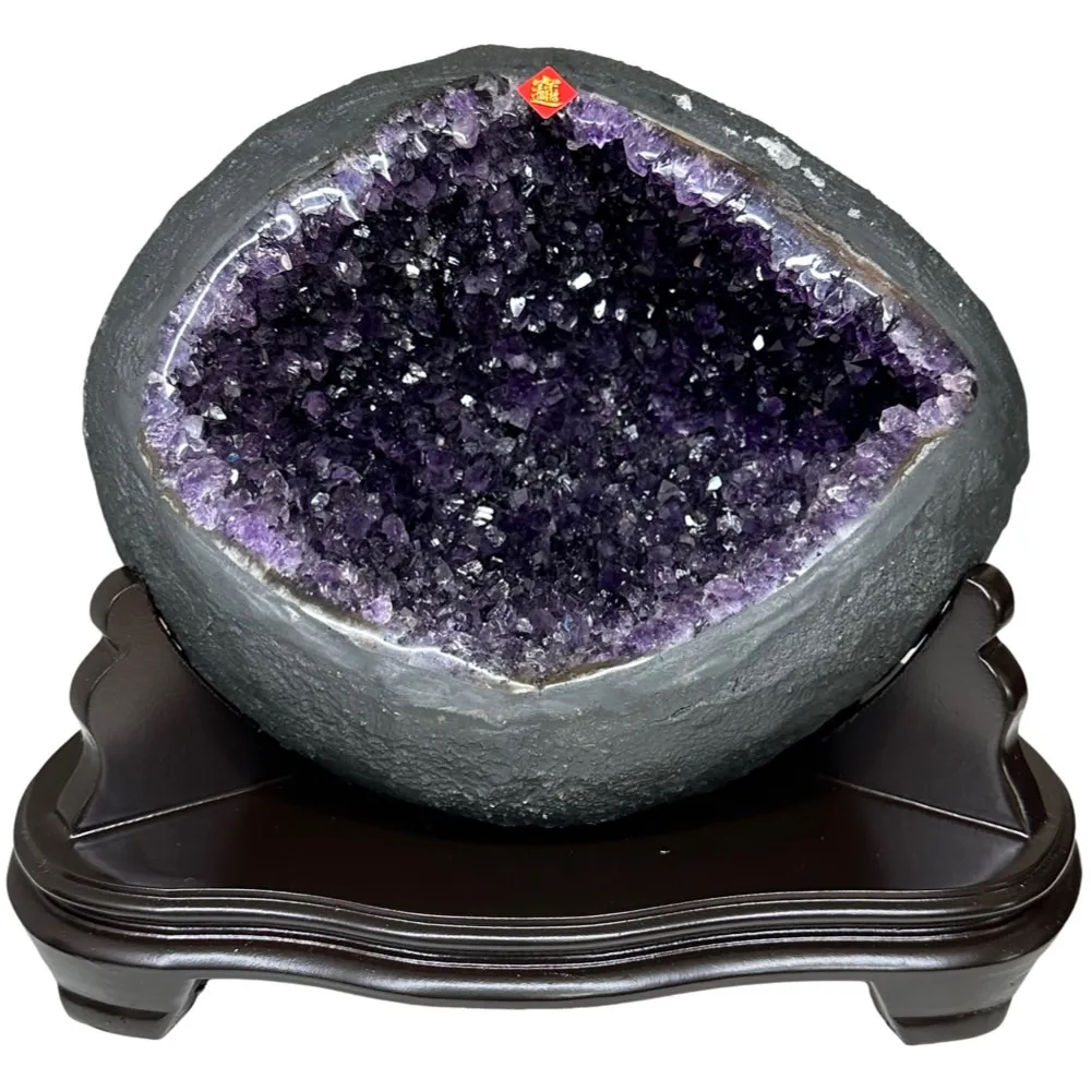 【恬芯晶品】S61精選烏拉圭紫晶洞5.15KG錢袋子(圓洞聚財招財貴人開運風水帝王紫水晶新居禮物補財庫聖誕節)