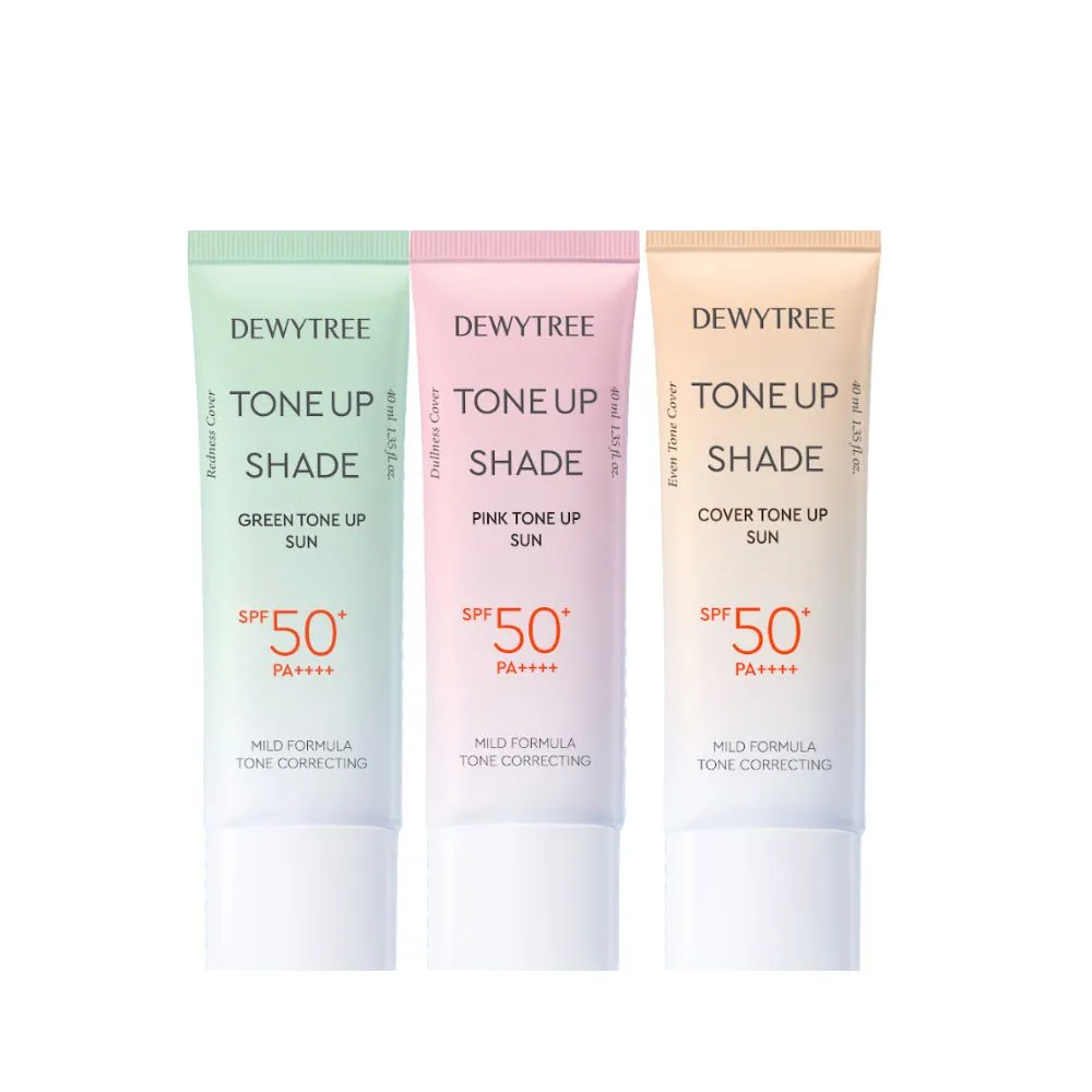 【DEWYTREE】自顏源露潤色防曬乳SPF50+40mlx2入/三款任選(清透綠 活力粉 自然膚)