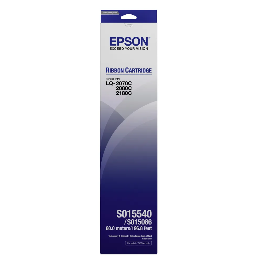 【EPSON】官方直營 原廠色帶S015540 黑(LQ-2190C)