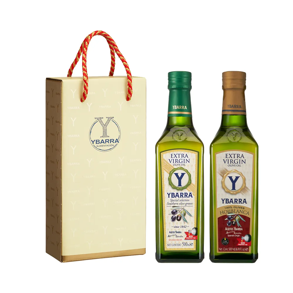 【YBARRA】益百萊 100%特級冷壓初榨+單一品種HOJIBLANCA 500mlx2瓶（生飲款0.26％酸價/禮盒/雙11限定)