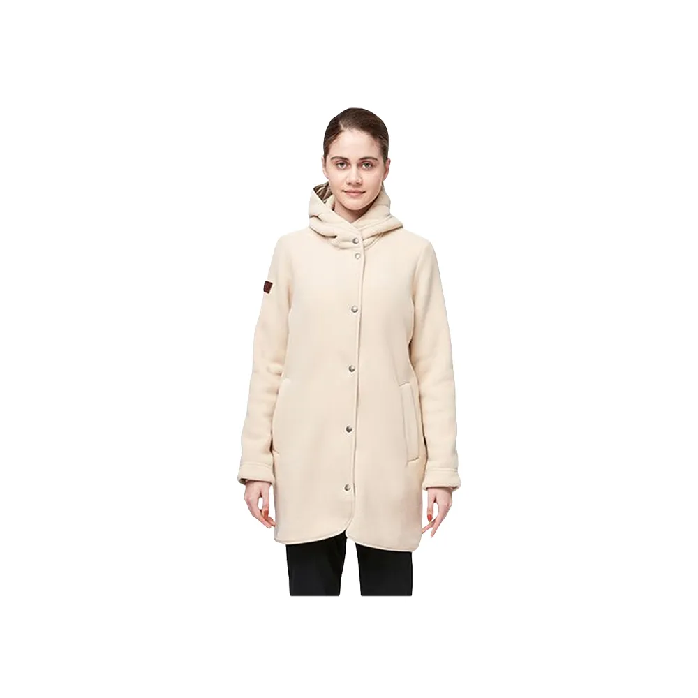 【Wildland 荒野】女POLARTEC 300極暖外套-米白色-P2611-81(女裝/連帽外套/機車外套/休閒外套)