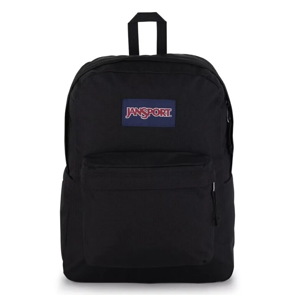 【JANSPORT】雙11 SUPERBREAK PLUS 後背包 後背包 運動包 雙肩背包 黑(JS0A4QUE008)