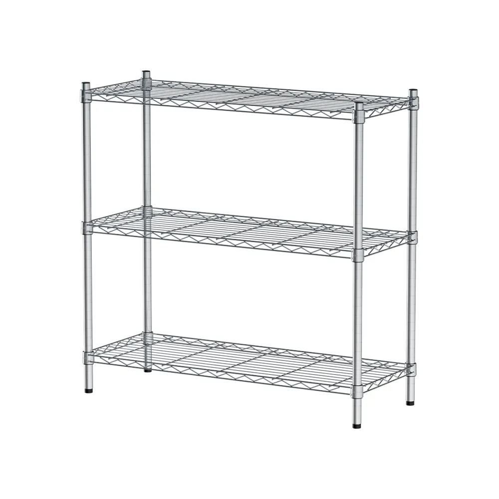 【dayneeds 日需百備】輕型 90x35x90公分 電鍍（鎖管）三層架(鐵力士架/收納層架/鞋架/展示架/層架/鐵架)