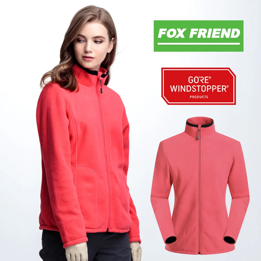 【FOX FRIEND 狐友】WINDSTOPPER防風蓄暖刷毛外套(女外套/保暖外套/長袖外套)