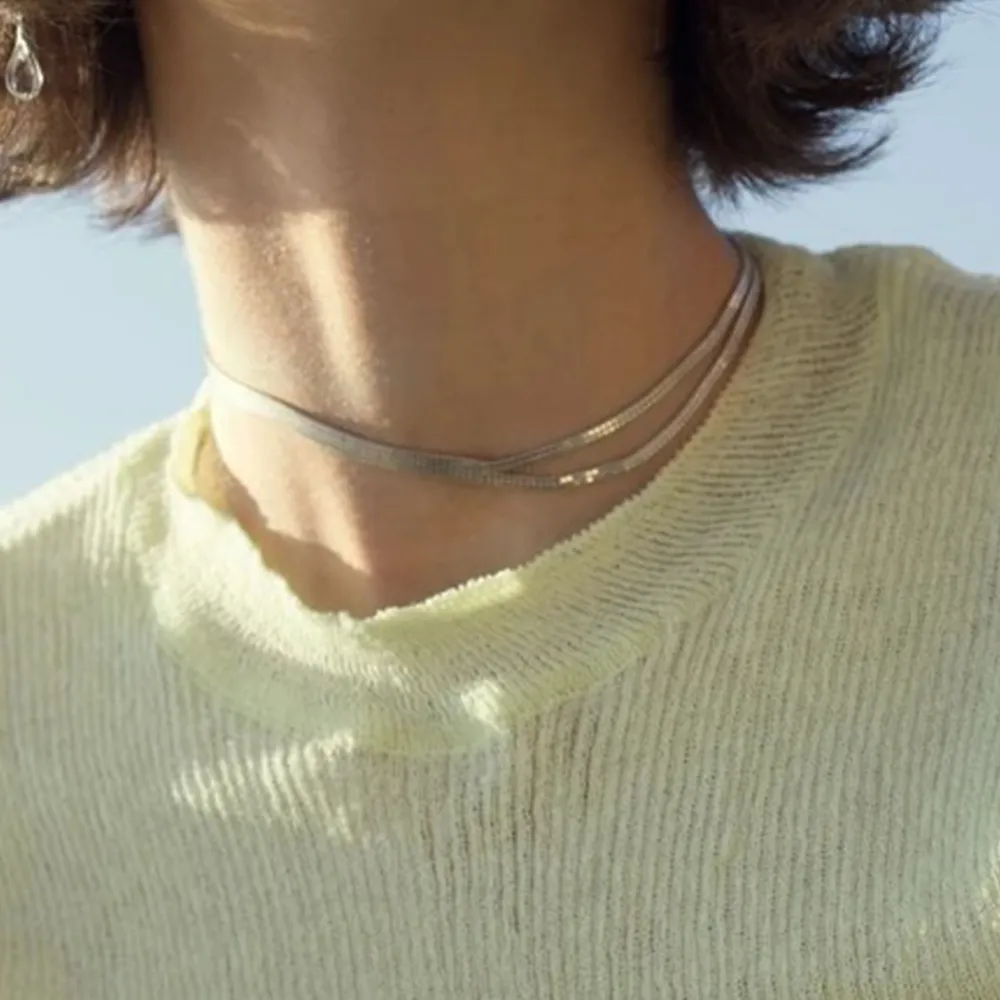 【KT DADA】包包 個性項鍊 韓國項鍊 粗項鍊 小眾設計 頸鏈 choker 銀項鍊 18k金項鍊 扁蛇 