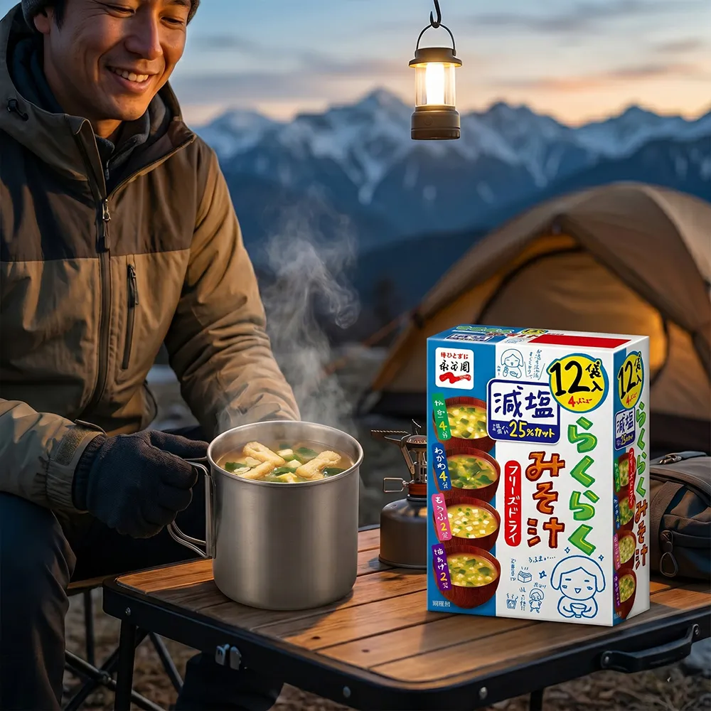 【永谷園】5盒入綜合減鹽味噌湯12入/盒日本原裝進口冷凍乾燥低鈉宵夜消夜露營下午茶點心速食熱湯包沖泡即飲