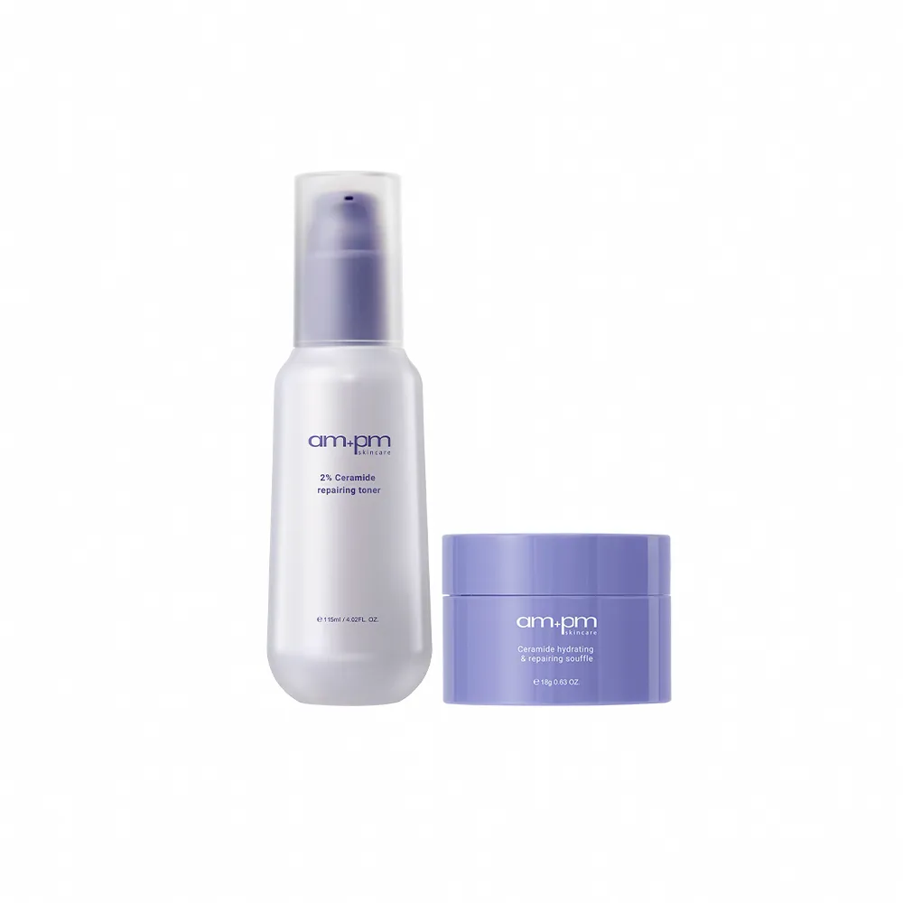 【ampm 牛爾】肌膚健康守護組★2%神經醯胺機能水115ml+神經醯胺舒芙蕾18g(保濕/醫美必備)