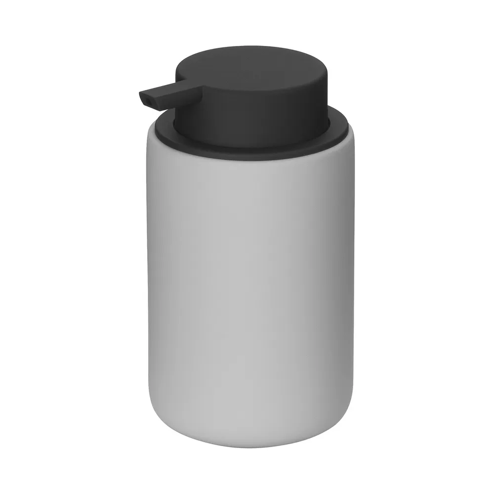 【KELA】德國 Sana好按壓陶製洗手乳罐 象灰300ml / 按壓瓶 分裝瓶 乳液瓶 沐浴乳罐