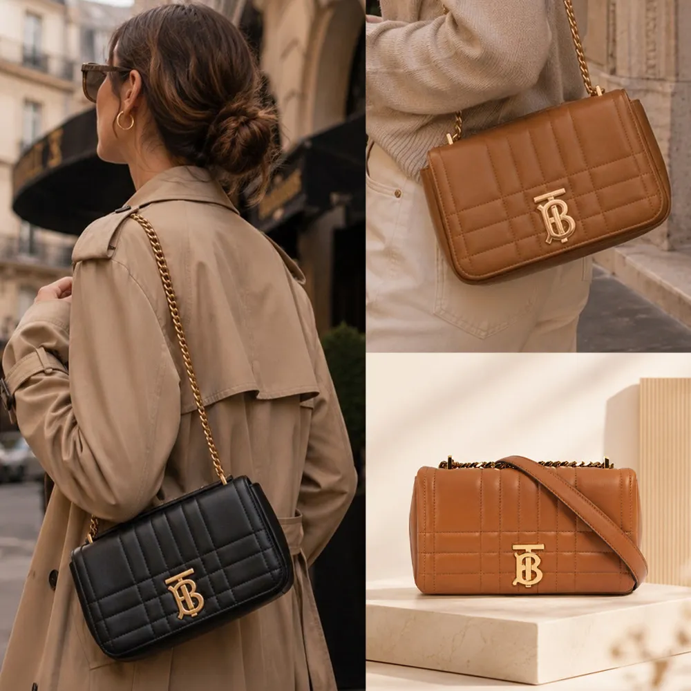 【BURBERRY 巴寶莉】80904401/80904411 新款Lola 絎縫翻蓋肩背/斜背包(多色可選)