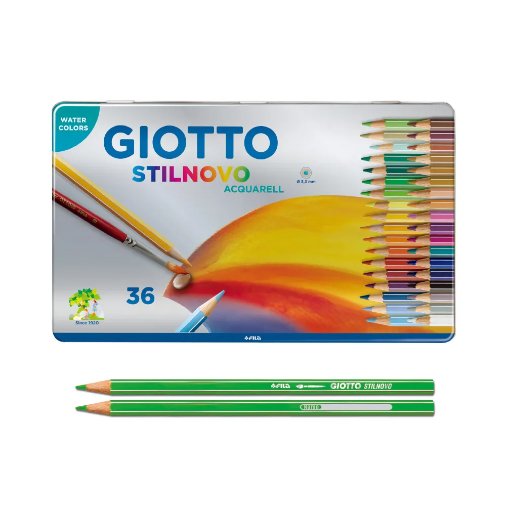 【GIOTTO】STILNOVO 水溶性色鉛筆-36色鐵盒|水性色鉛筆 不易斷芯