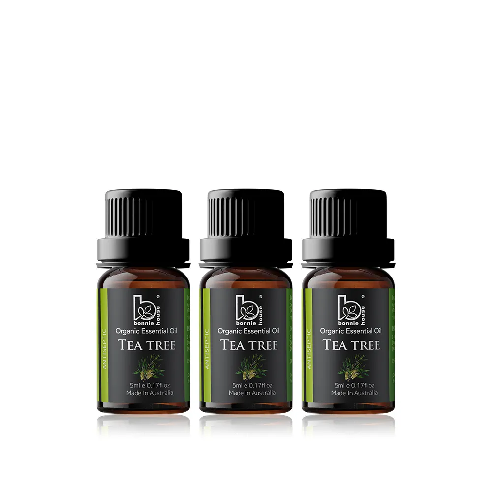 【Bonnie House 植享家】居家必備-茶樹精油5ml(三入組)