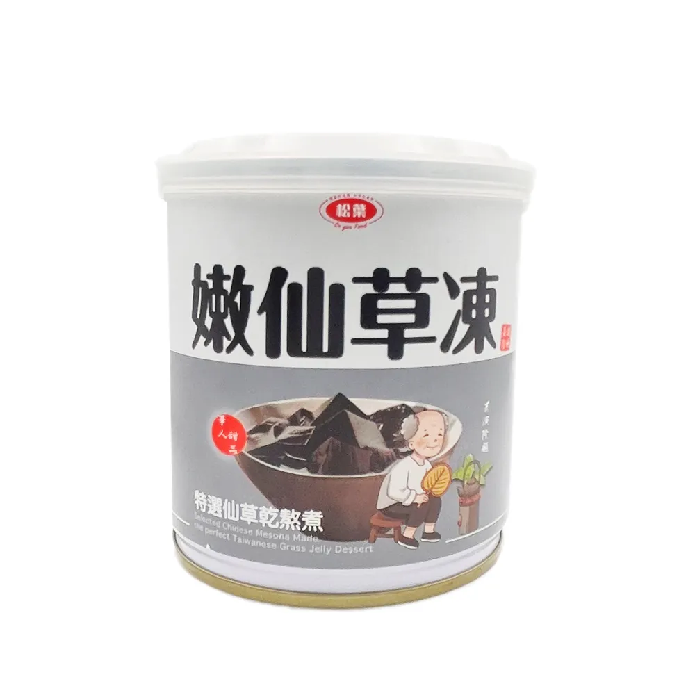 【松葉美食】台灣古早味嫩仙草凍300gX12罐/箱