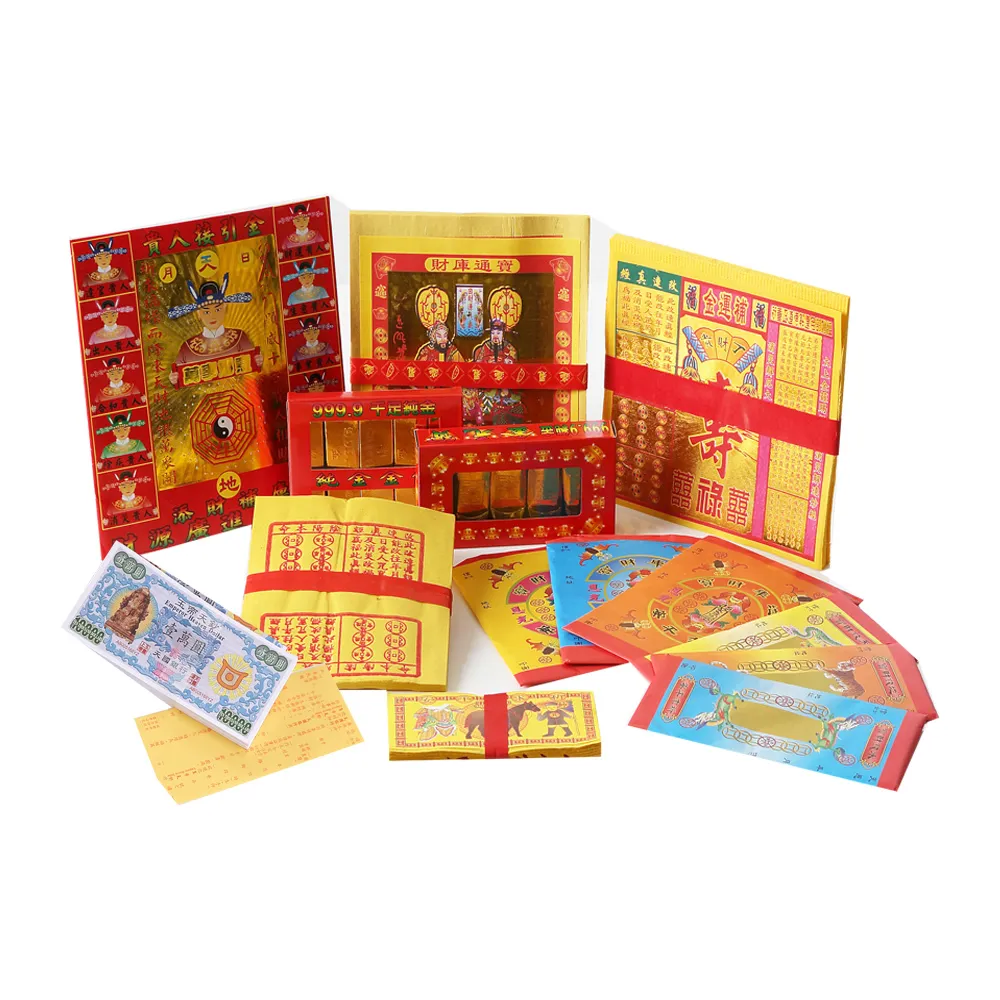 【金發財金紙-開運補庫添財系列】玉帝令豪華開運補財庫包-6 入組(金紙 -初一十五必用)