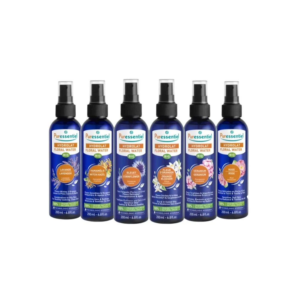 【Puressentiel 璞萃】有機花水純露200ml 任選2入(化妝水 保濕 補水 舒緩 玫瑰 薰衣草 橙花)