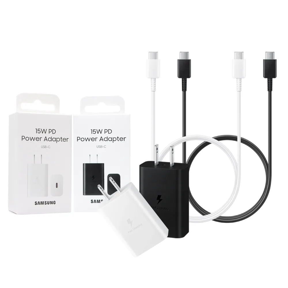【Samsung 三星】for A系列 15W快充旅充組Type C(附原廠盒裝T1510充電器+三星製造雙Type C線)