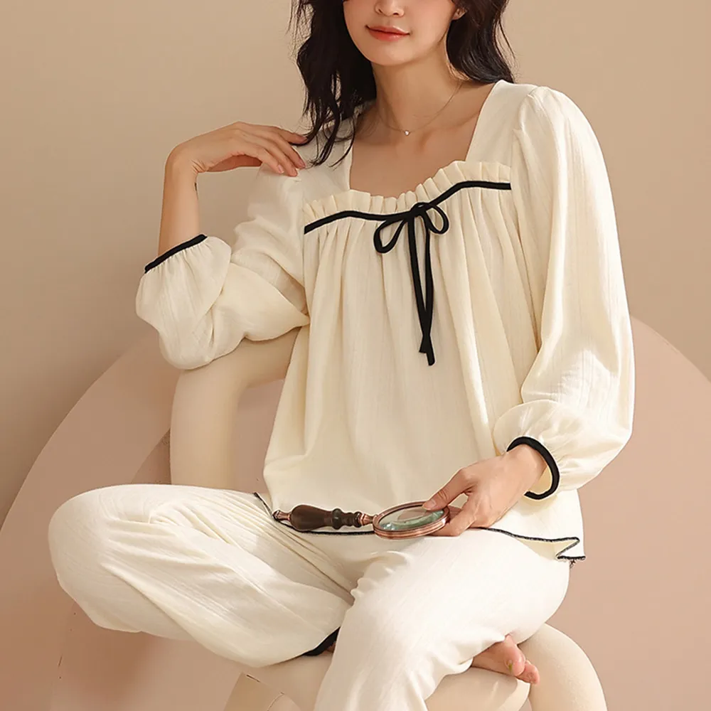 【Amhome】英式公主風ins家居服2件式套裝#111464現貨+預購(2色)