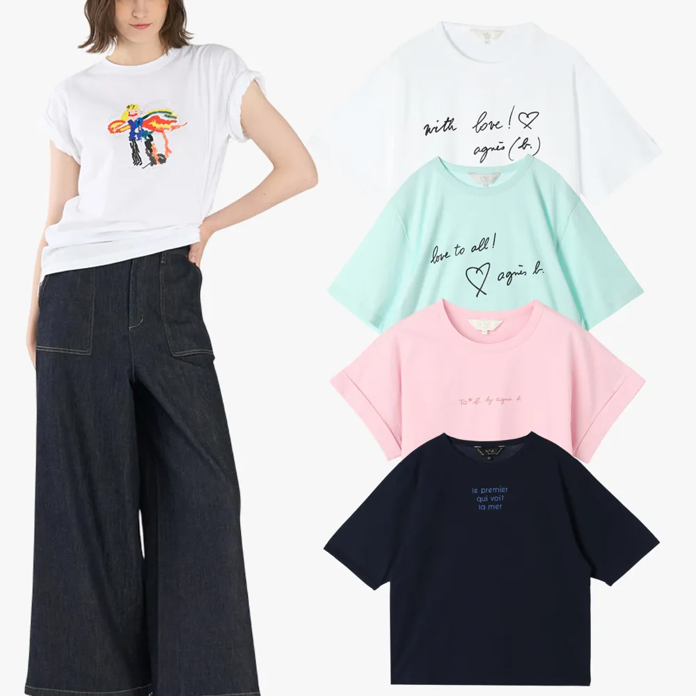 【agnes b.】To b. 女裝 logo圖案T恤 多款任選