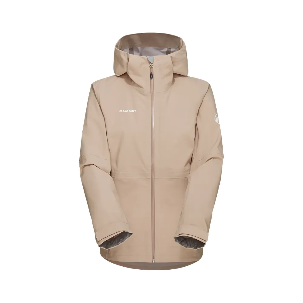 【Mammut 長毛象官方直營】Linard Guide HS Hooded AF 輕量防水防風連帽外套 女款 薩凡納褐 #1010-30940
