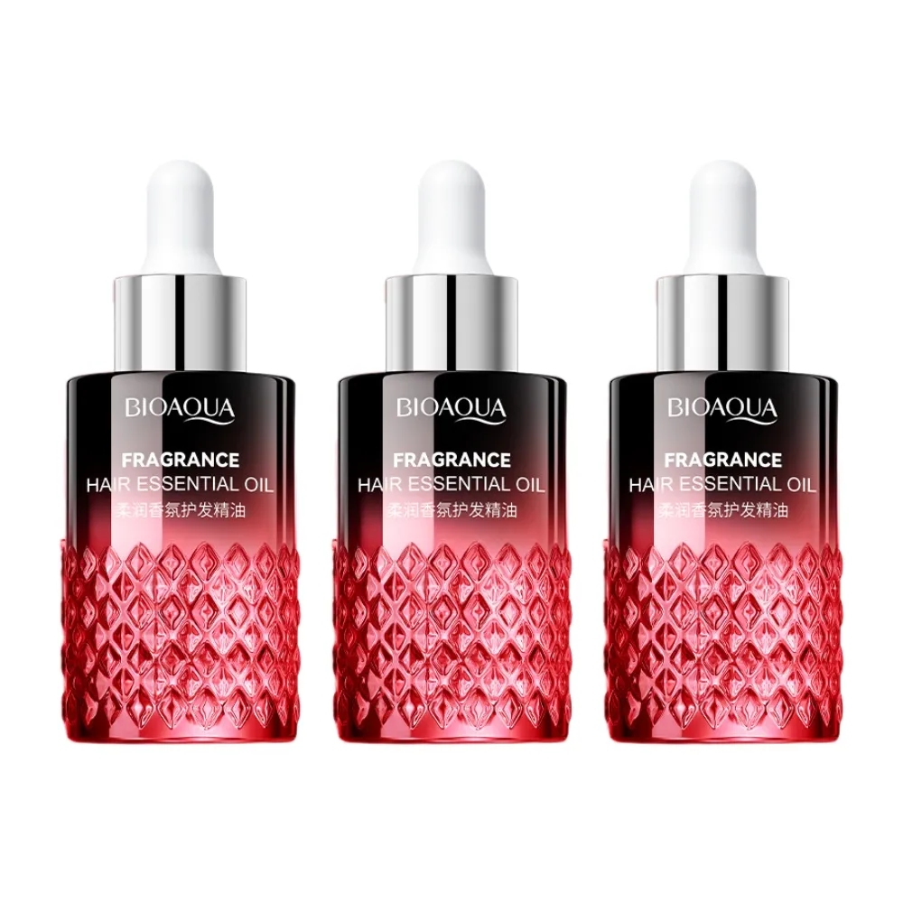 【iBloom】BIOAOUA泊泉雅香氛護髮精油40ml 3入組(保濕 修護 補水 分叉 毛躁 髮油)
