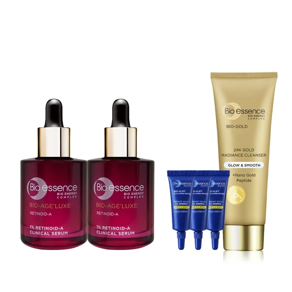 【Bio-essence 碧歐斯】BIO臻萃原生1%進化A醇高效精華30ml(2入組)