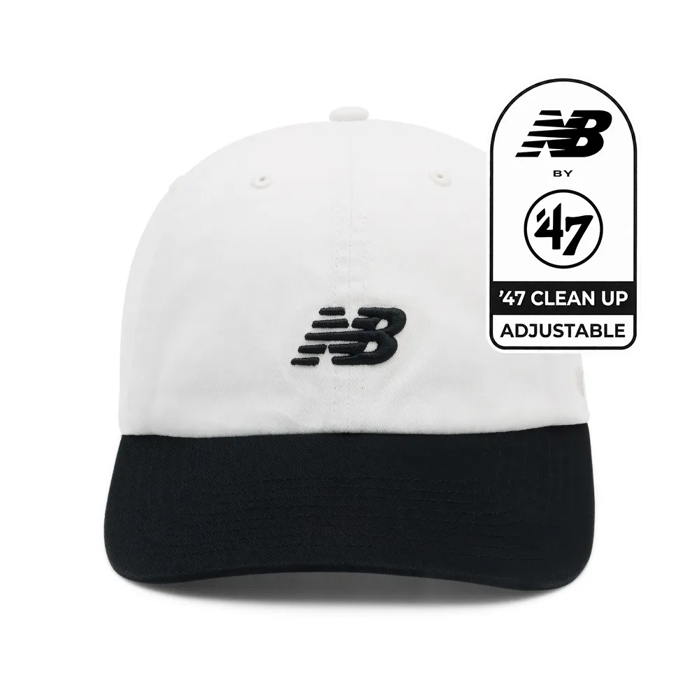 【NEW BALANCE】NB 棒球帽/老帽_AC8939BSST_中性_黑白色(47聯名)