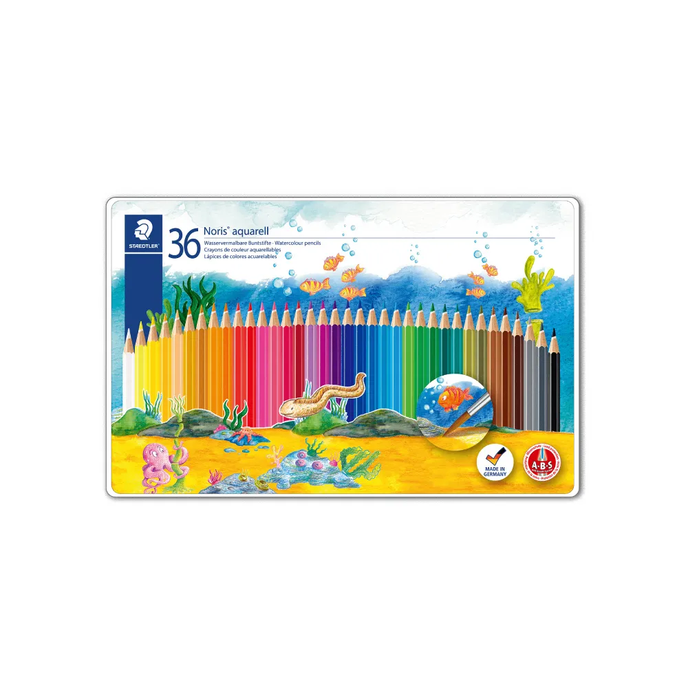 【STAEDTLER 施德樓】施德樓 水性色鉛筆36色組 鐵盒裝 MS14410M36