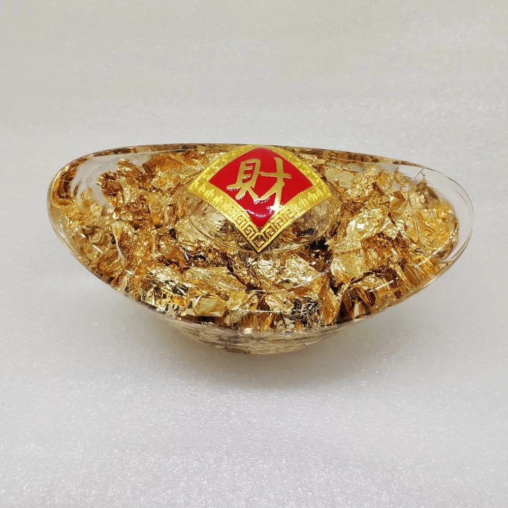 【盛硯莊佛教文物】招財金元寶金箔(平安財運順利)
