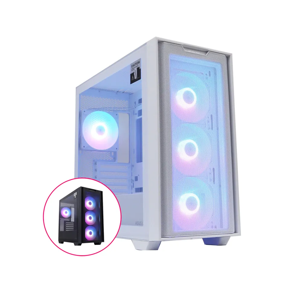 【華碩平台】i5十核RTX5060Ti 16G{戰略騎兵}電競機(i5-14400F/B760/16G/1TB)