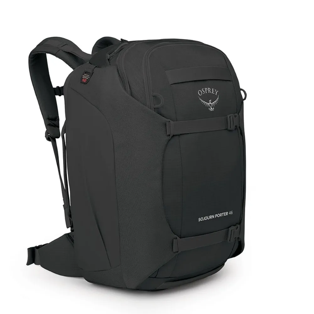 【Osprey】雙11 Sojourn Porter 46 多功能旅行背包 中性 黑色(行李背包 登機包)