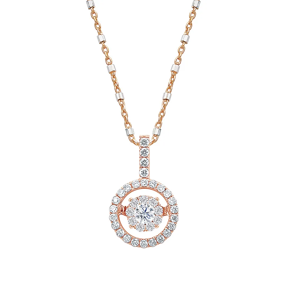 【Just Diamond】Peonia Diamond 彼愛麗鑽石 18K玫瑰金 恆光-垂墜 鑽石吊墜(不含鍊)