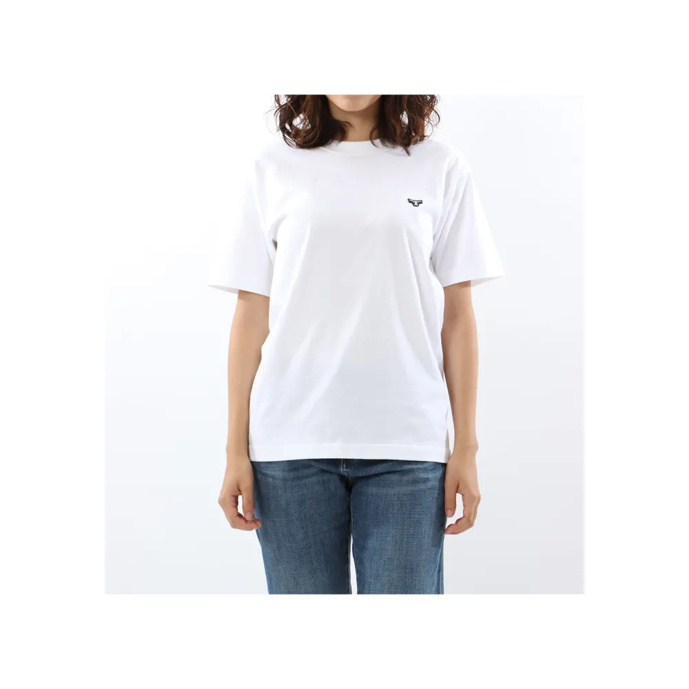 【Hanes】官方直營-BEEFY-T系列 刺繡布章短袖TEE內衣 經典設計款(白色)