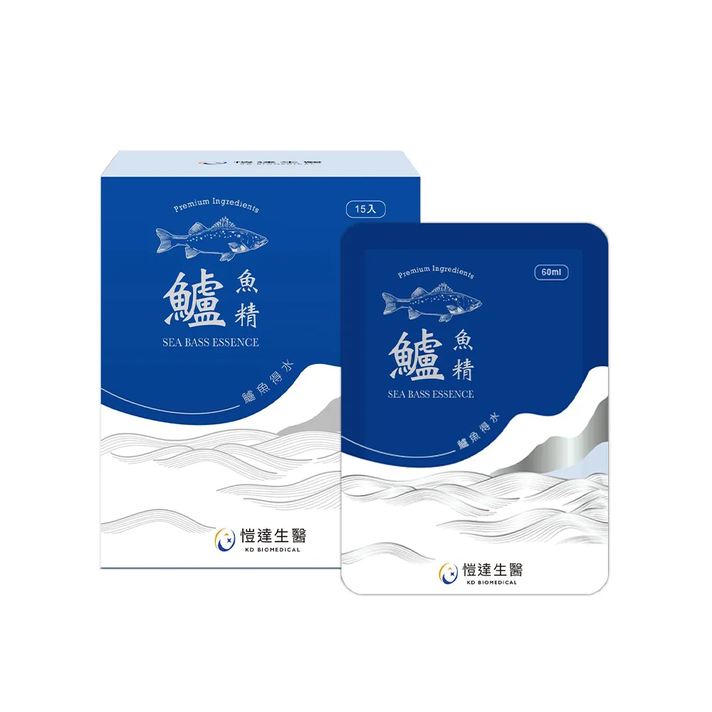 【Gelovery 愷達生醫】鱸魚得水 鱸魚精 15包/盒（60ml/包;贈97%魚油或紅藜果膠）