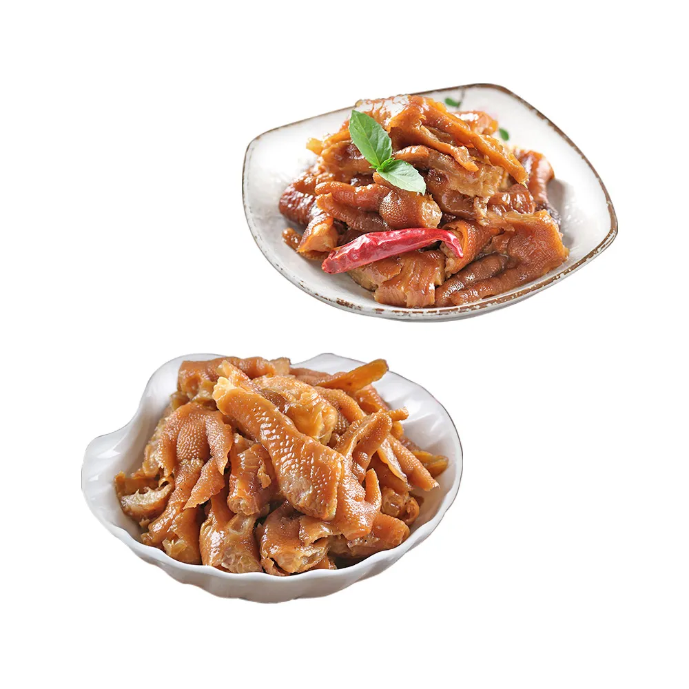 【享吃美味】原味/辣味 煙燻無骨鳳爪任選6件組(200g±10%/包 下酒菜/宵夜/零嘴/點心)