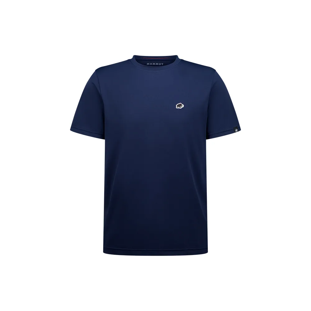 【Mammut 長毛象官方直營】Mammut Essential AF 防曬布章LOGO短袖T恤 男款 海洋藍PRT1 #1017-05080
