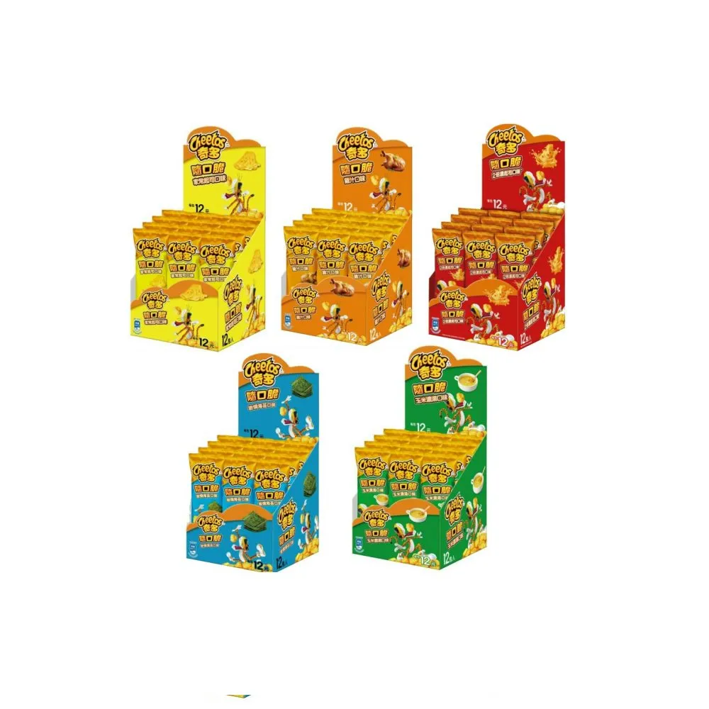【cheetos 奇多】奇多隨口脆系列X4盒(家常起司/雞汁/玉米濃湯/海苔/2倍濃起司)