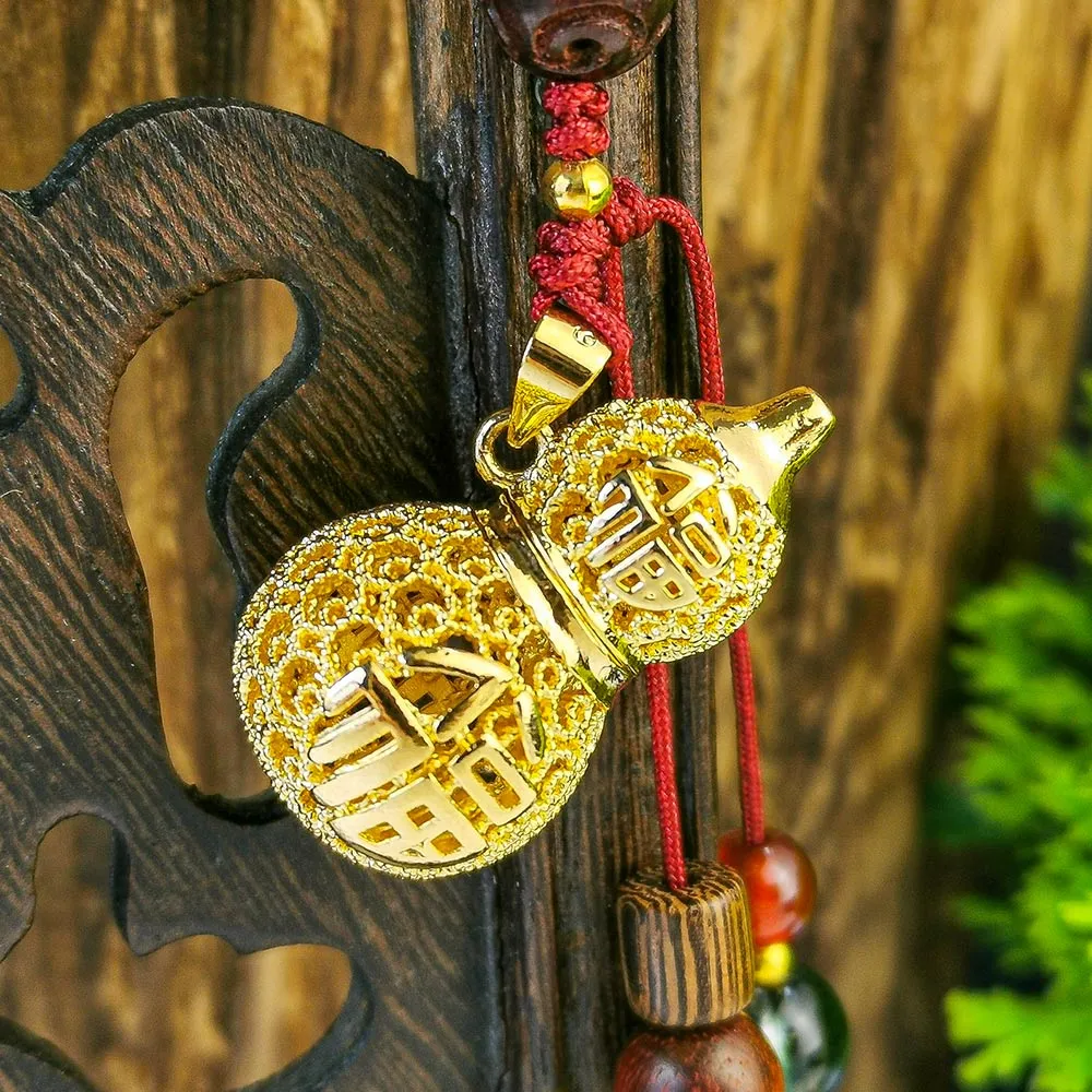 【財神小舖】天賜福祿 金葫蘆吊飾(已開光  除厄納福 吸金擁富)