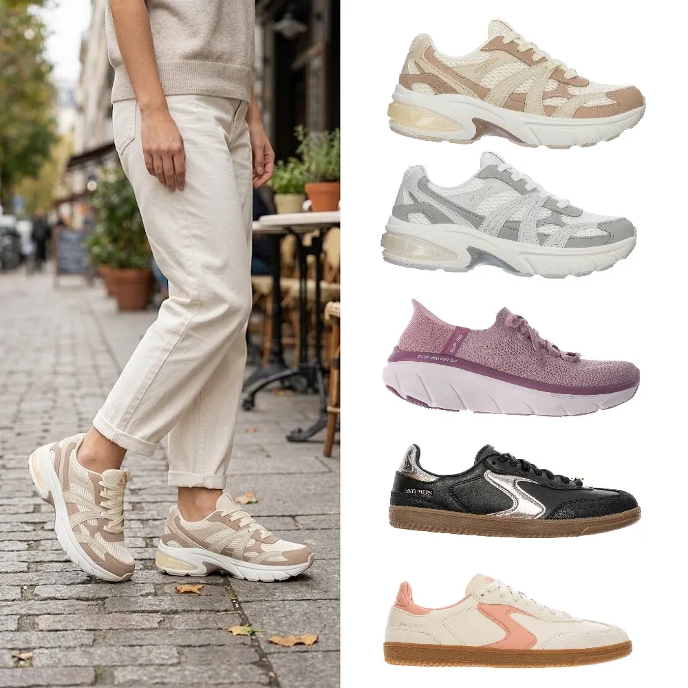【SKECHERS】女款 舒適微增高休閒鞋 瞬穿套入運動鞋 經典薄底德訓鞋 (多款)
