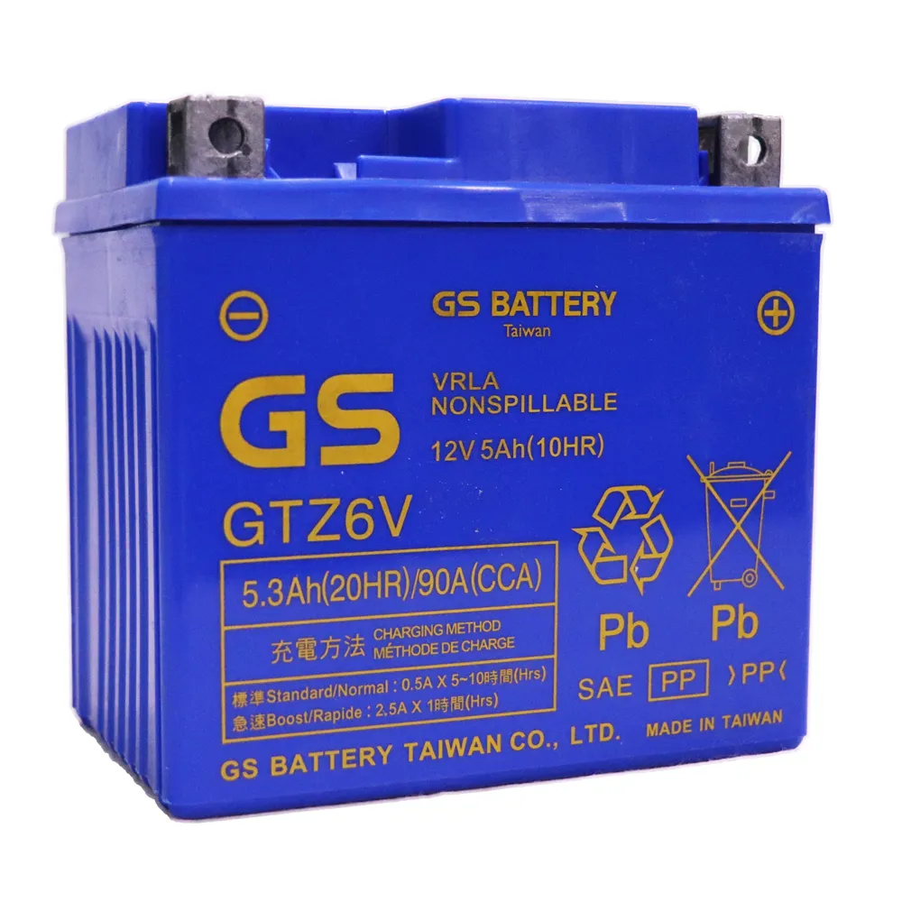 【GS 統力】GTZ6V 加強型5號機車電瓶(同 YUASA湯淺 YTX5L-BS)