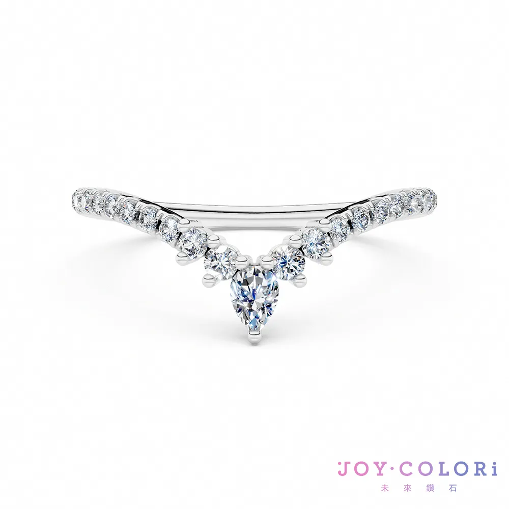 【JOY COLORi 未來鑽石】18K金 鑽石線戒(培育鑽石 伊里斯光 RW0053LG)
