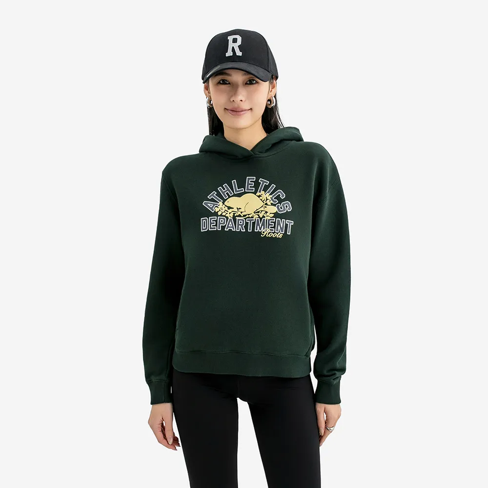 【Roots】Roots 女裝- ATHLETICS DEPT 連帽上衣(深綠色)