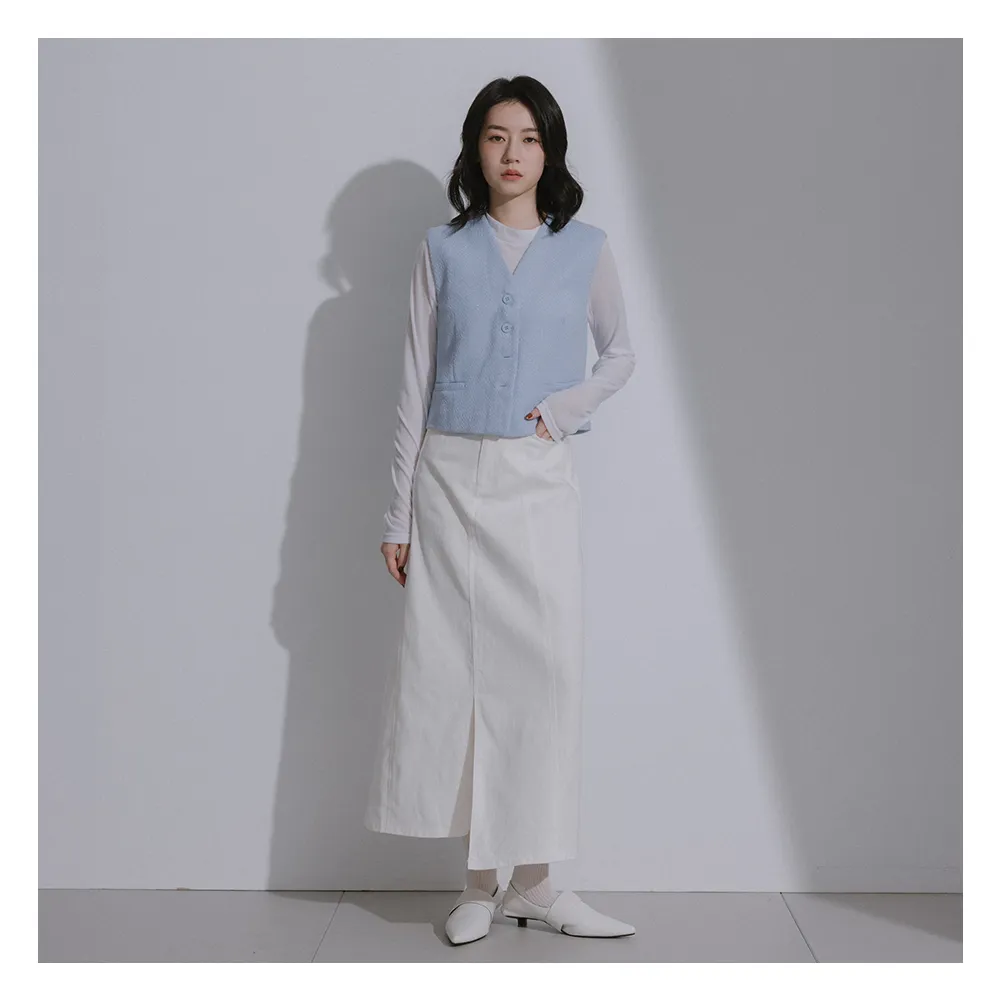 【MO-BO】小香風花紗呢料背心