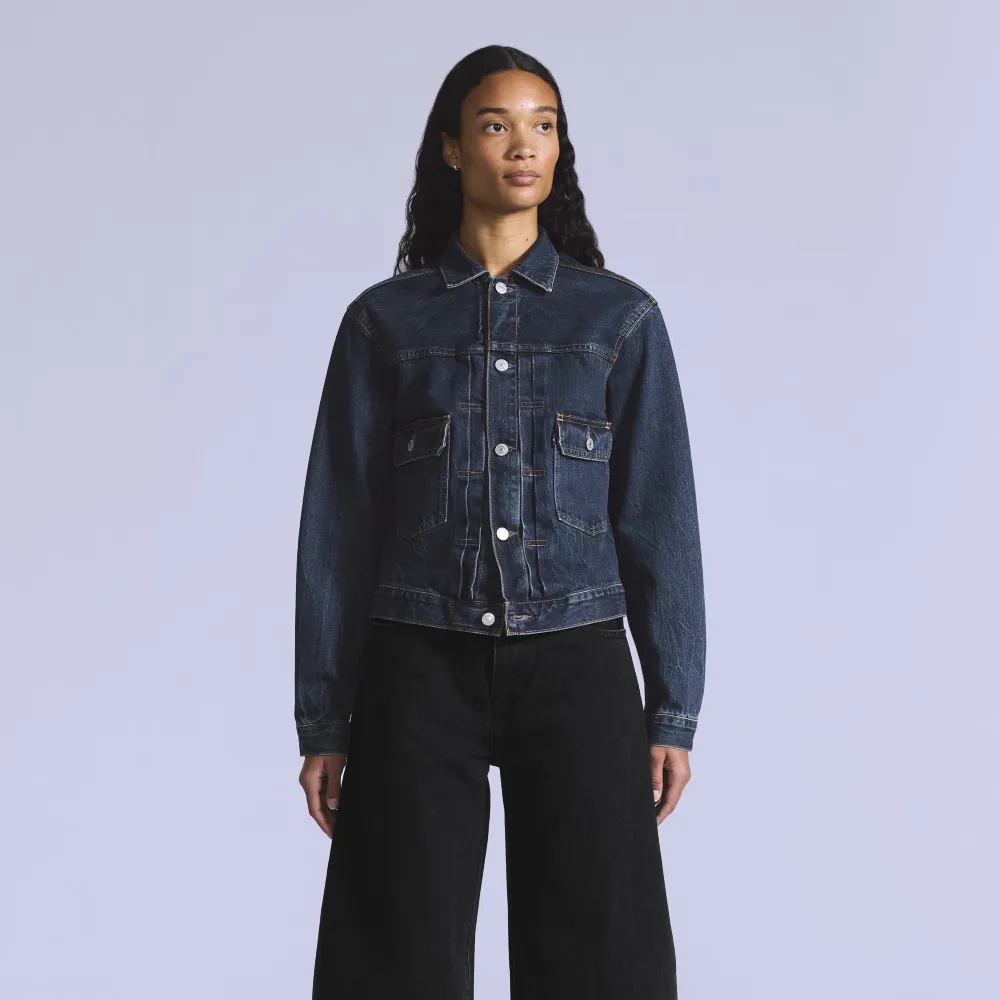 【LEVIS】BLUETAB™女款 日本製TYPE II二代丹寧牛仔外套 女生上衣 熱賣單品 A5884-0004