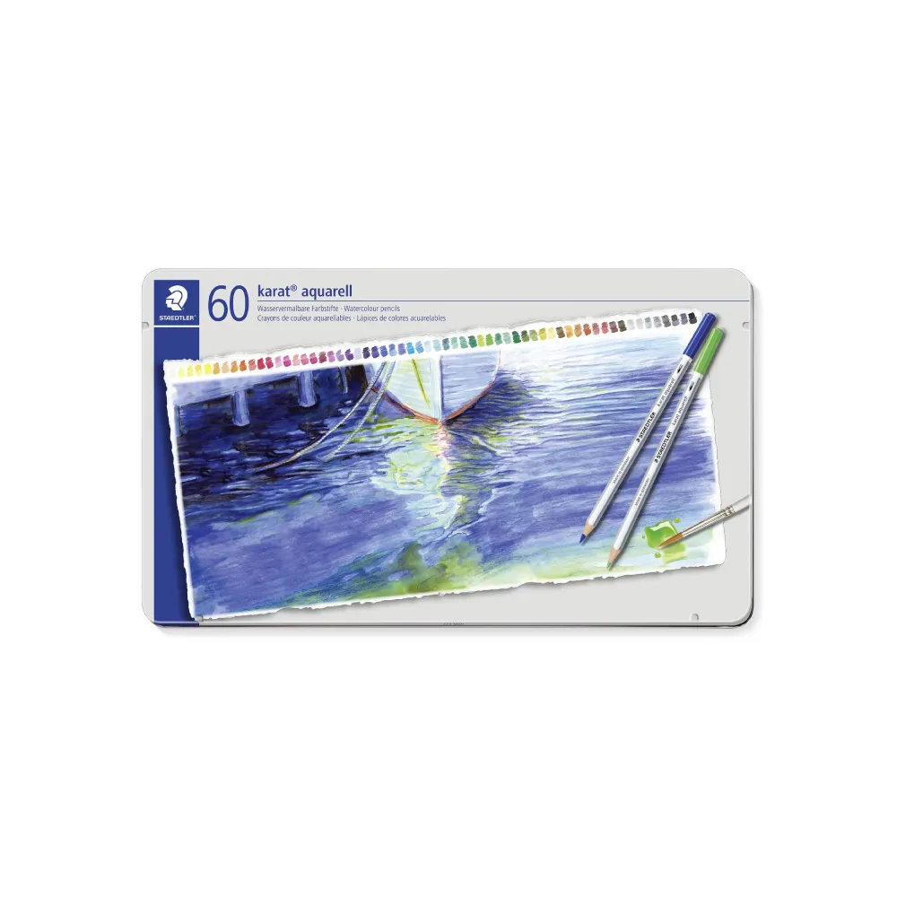 【STAEDTLER 施德樓】施德樓 金鑽級水彩色鉛筆60色組 鐵盒裝 MS125M60