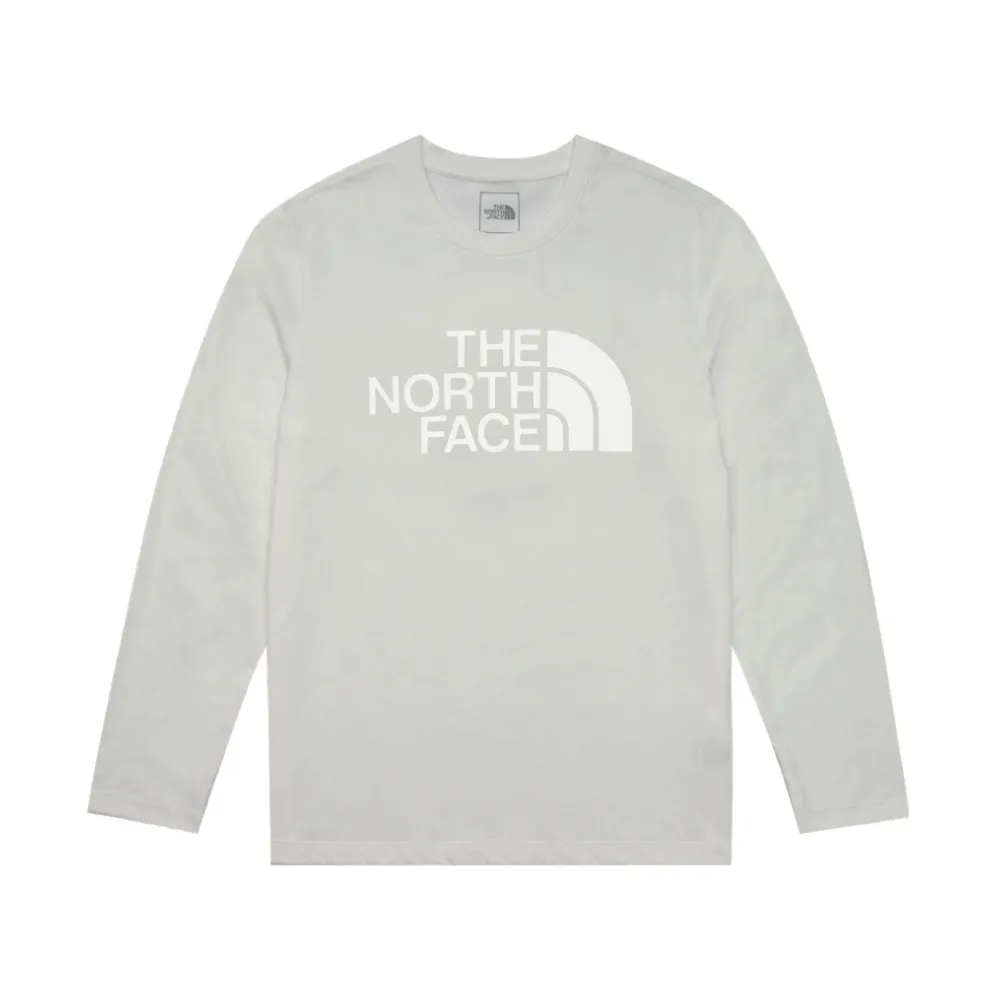 【The North Face】男 吸濕排汗長袖T恤 AP《灰》8AMJ/排汗T/排汗衫/圓領長袖/長T/運動衫