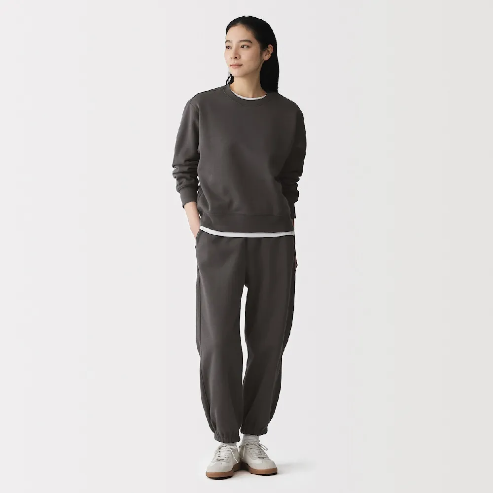 【MUJI 無印良品】女裏毛褲(柔白/灰色/深灰/黑色)