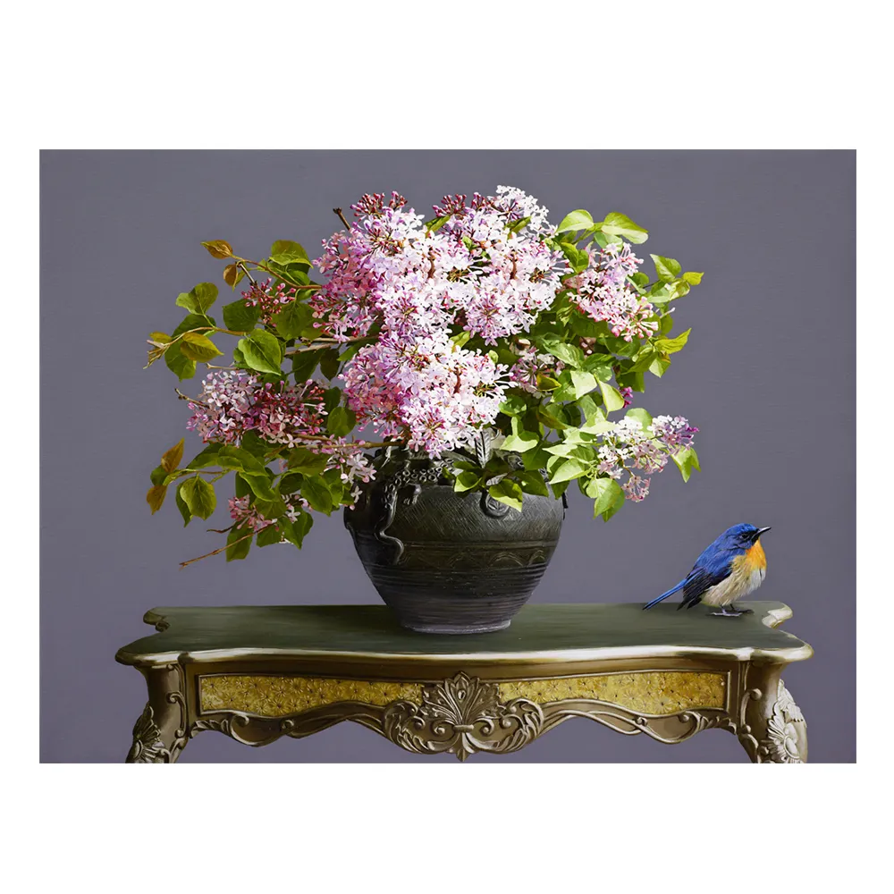【御畫房】丁香花 國家一級畫師手繪油畫60×80cm(VF-152)