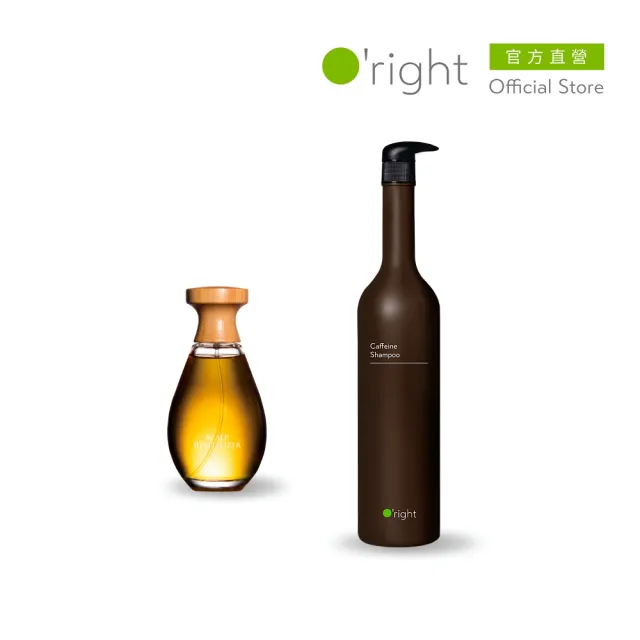【O’right 歐萊德】世界冠軍洗髮養護組-咖啡因(咖啡因養髮液100ml+咖啡因洗髮精1000ml)